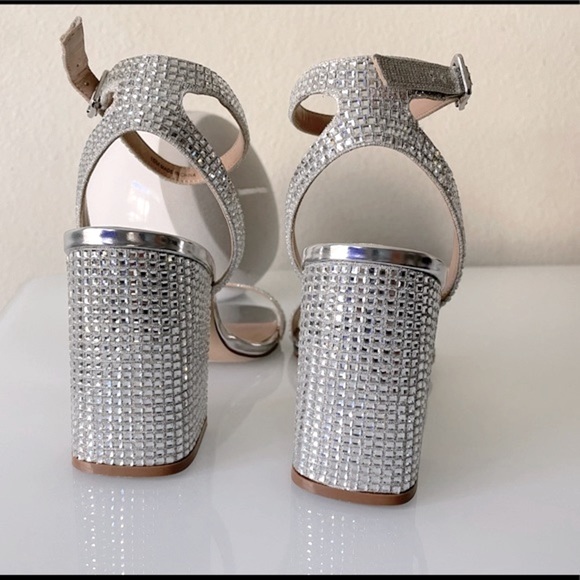 STEVE MADDEN “Gracie” Rhinestone Chunky Heels - Picture 7 of 12